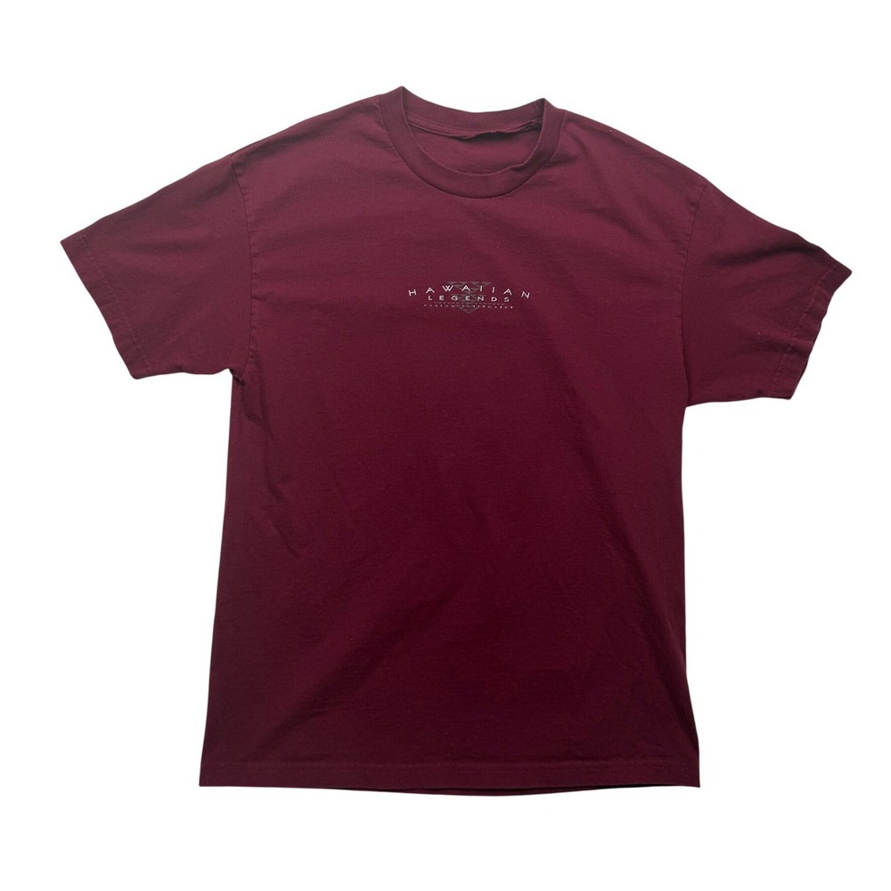 Vintage Hawaiian Legends North Shore Burgundy Surf Graphic T Shirt M